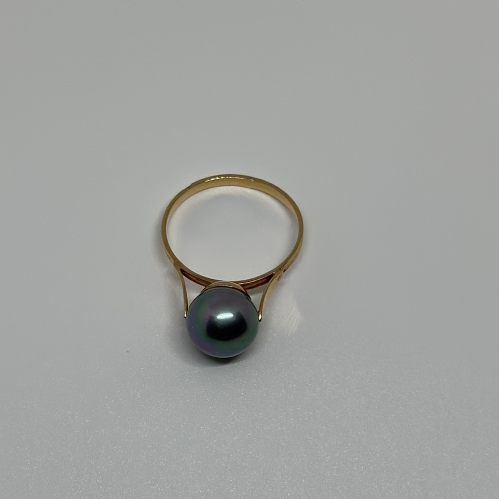 18k real solid god real pearl ring - Picture 6 of 8